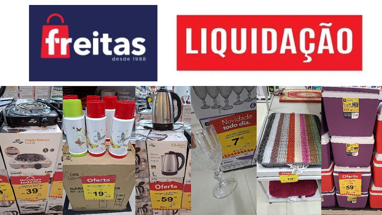 LIQUIDAÇÃO LOJA FREITAS - UTILIDADES DO LAR, ELETRO, CAFETEIRA, COPOS, TAPETES E MUITO MAIS