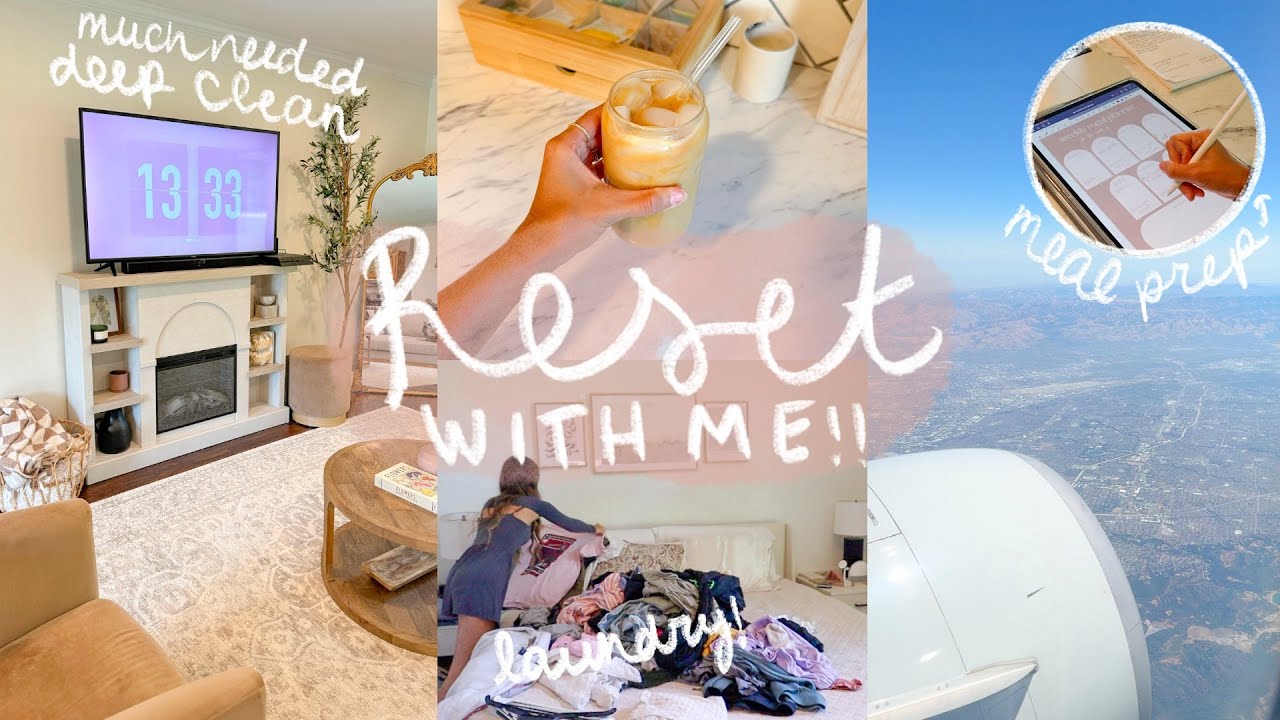 post-travel reset routine! ✈️  grocery shopping, cleaning, laundry, + unpacking suitcases