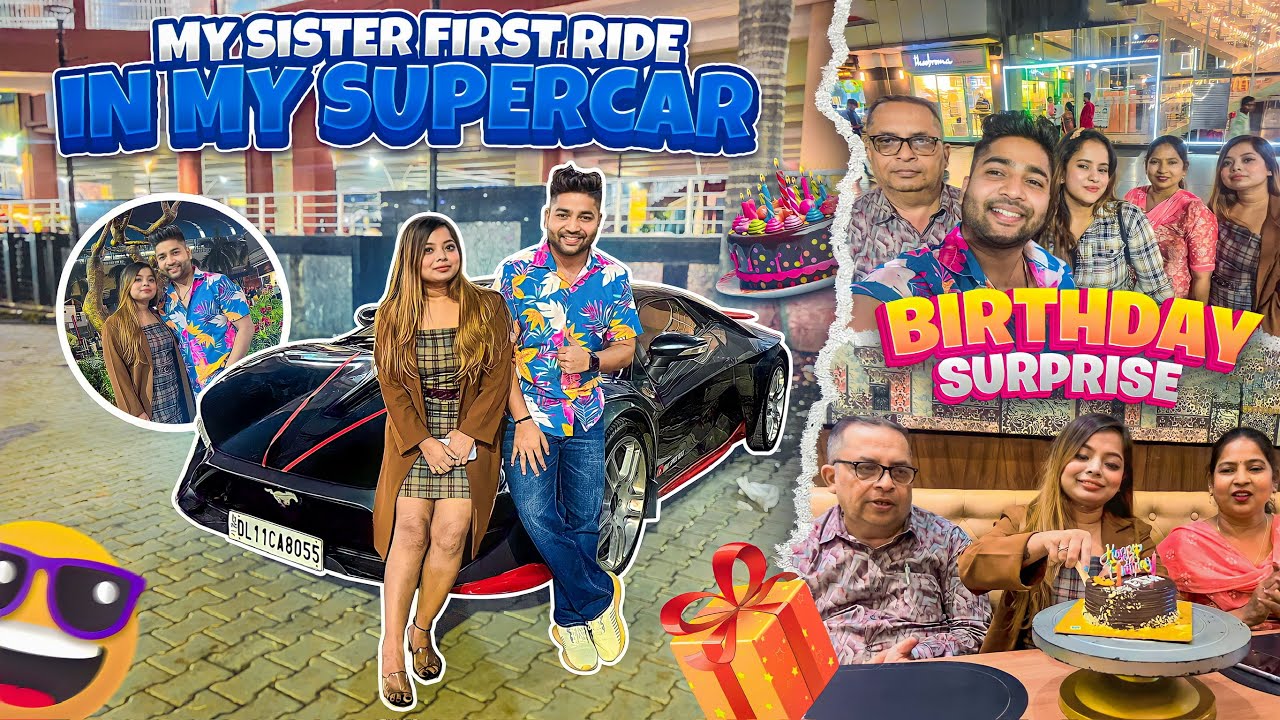 My Sister First Ride in My SUPERCAR🚀❤️🔥