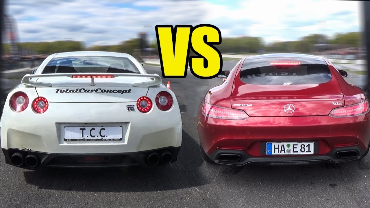 Mercedes AMG GTS vs 1000hp+ Nissan GTR R35 - DRAG RACE