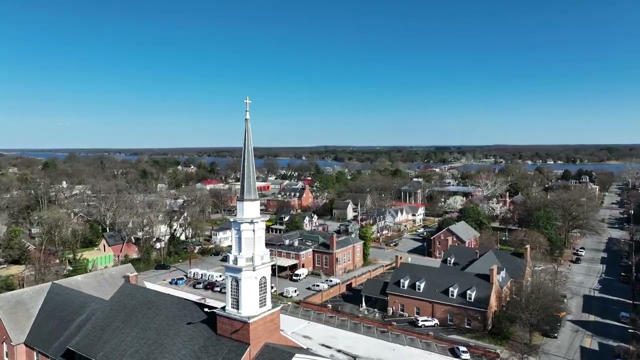 Discover Chestertown, Maryland: Stunning 15+ Minute 4K Drone Tour Over Historic Townscape and River