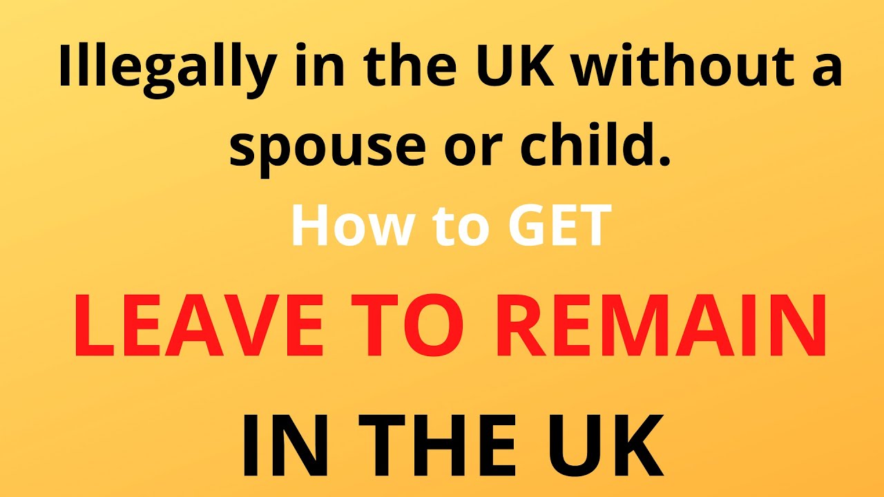 How to get a UK Leave to Remain if you are in the UK illegally. Apply for a UK residence card.