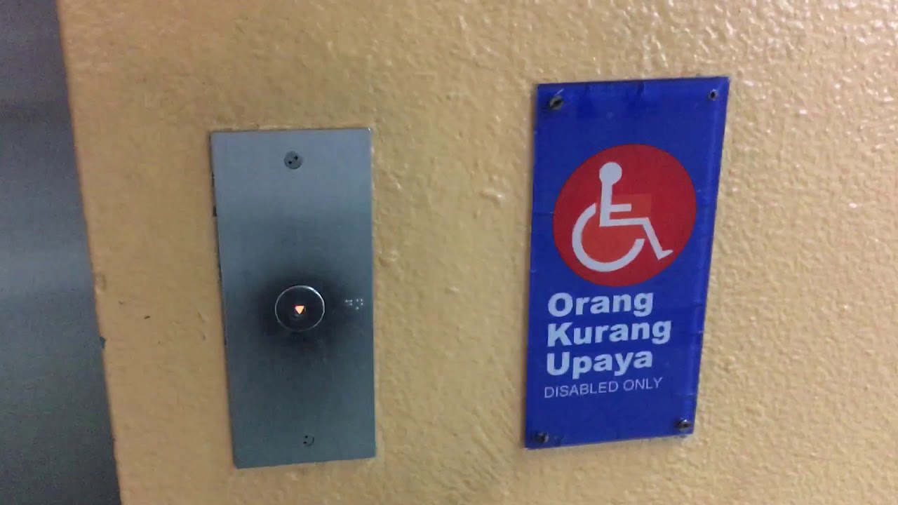 1990’s Mitsubishi Hydraulic Traction Elevator at Ampang Park LRT Station (LRT Kelana Jaya Line)