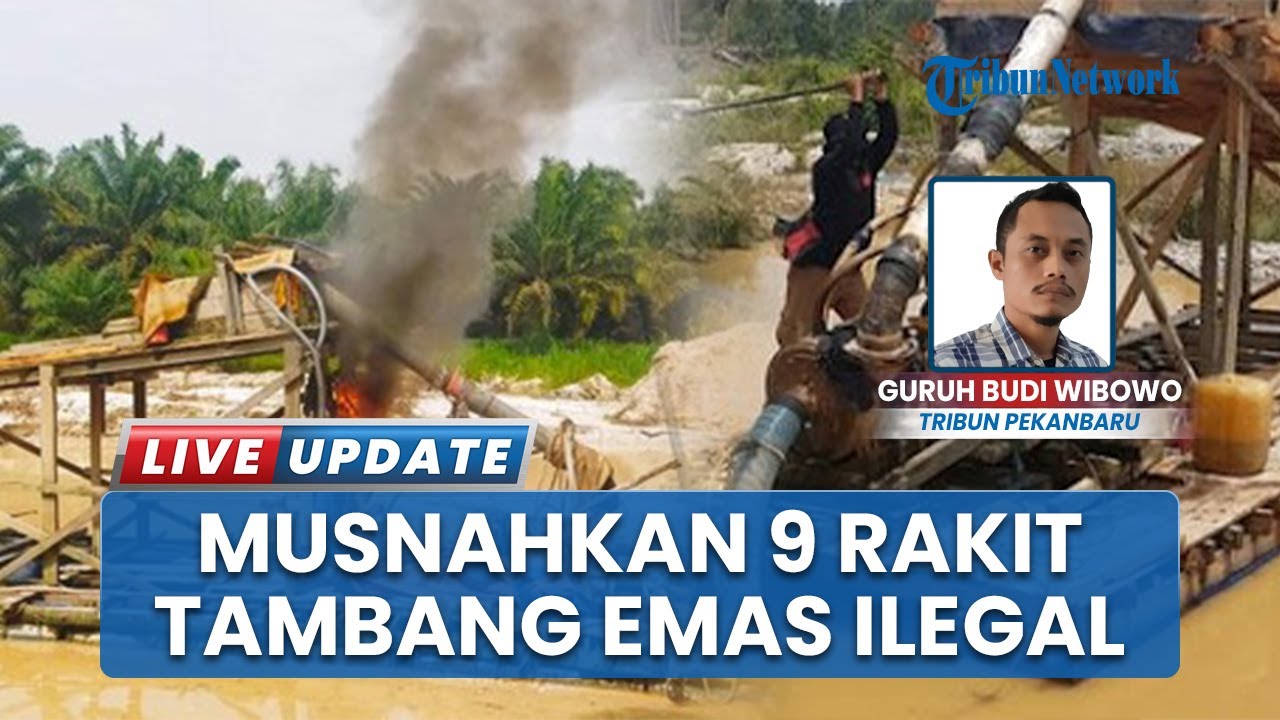9 Rakit Penambang Emas Ilegal Dimusnahkan, Polisi Tertibkan Aktivitas PETI di Kuantan Singingi