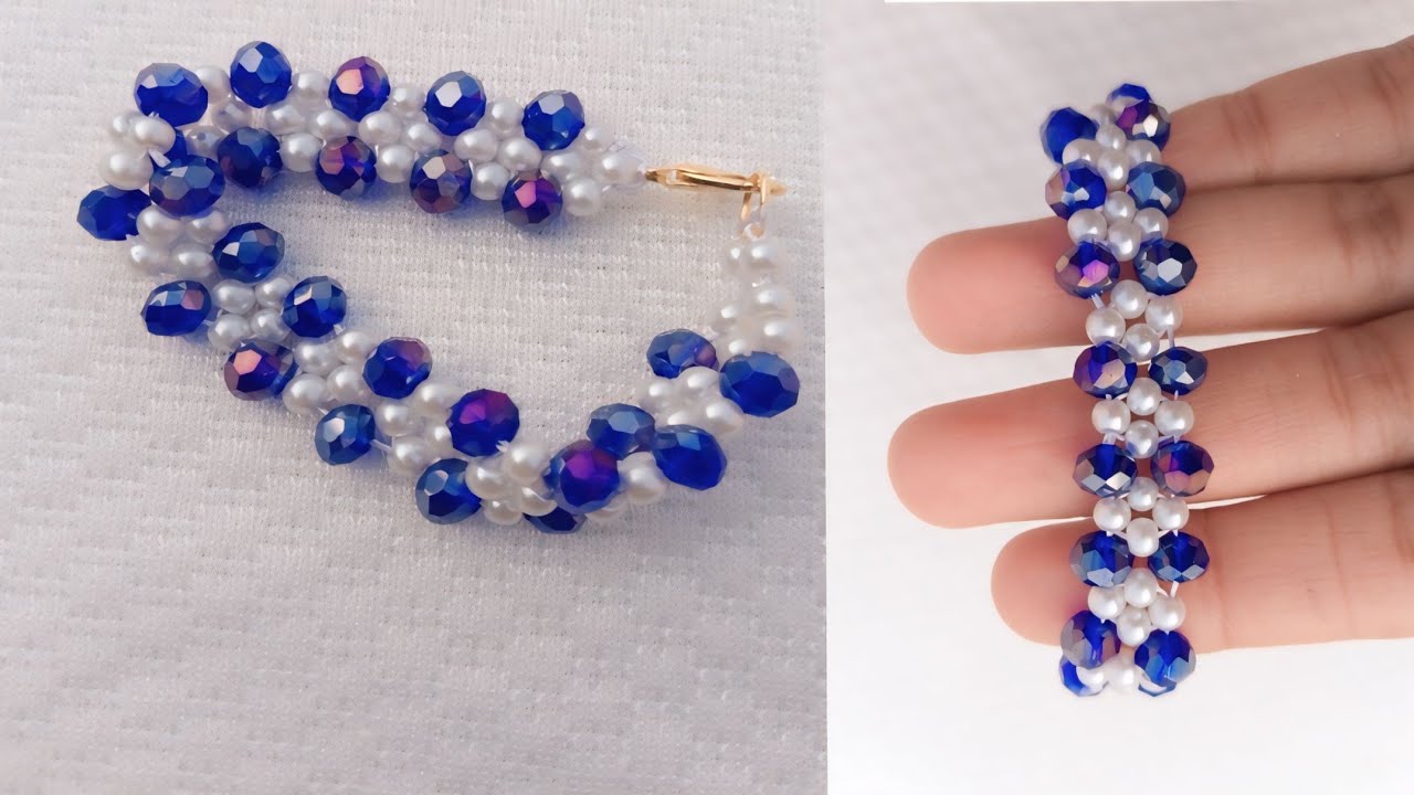 How to make crystal beads bracelet|making jewelry| beaded bracelets