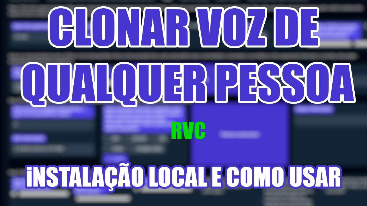 !!Atualizado na descrição!! Como fazer IA cover (CLONAR VOZ DE QUALQUER PESSOA) instalação local.