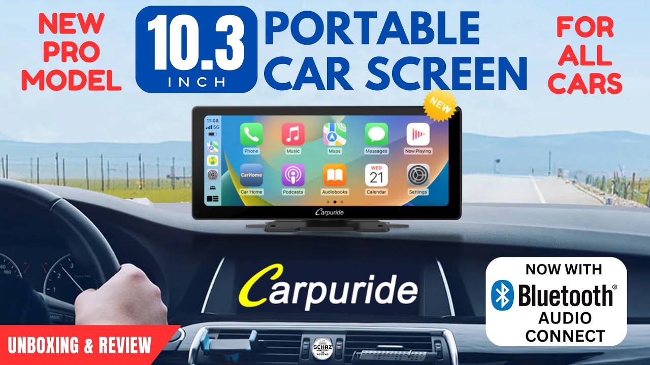 New 10.3'' Portable Car Screen W103P  🌟  CARPURIDE 🌟  UNBOXING REVIEW