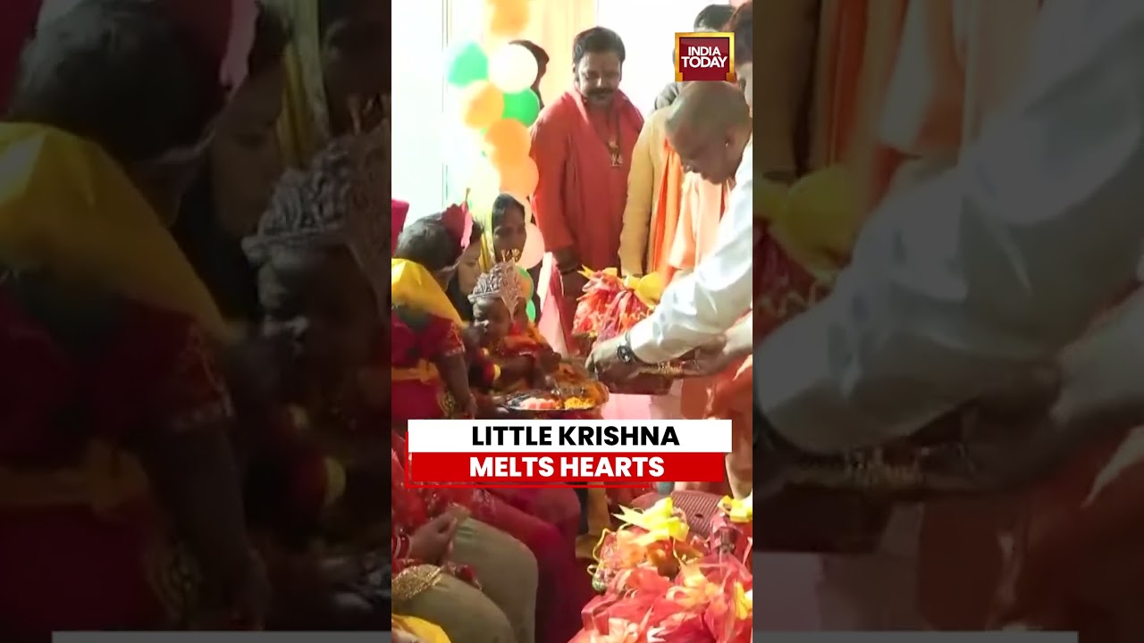 UP CM Yogi Adityanath Shares Heartwarming Moment with &lsquo;Little Krishna&rsquo; on Birthday #cmyogi #upnews