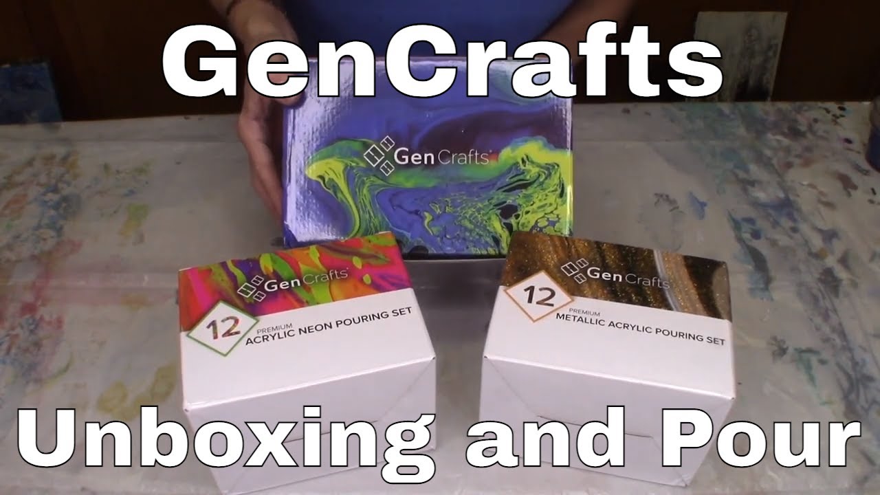 Unboxing GenCrafts Pouring #Acrylics Gorgeous Colors!