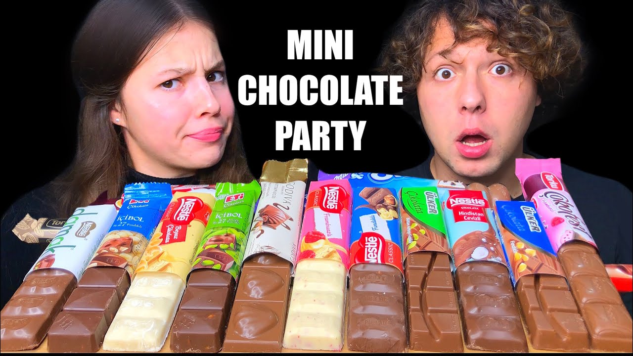 ASMR MINI CHOCOLATE PARTY EATING SOUNDS MUKBANG 먹방 | Tati ASMR