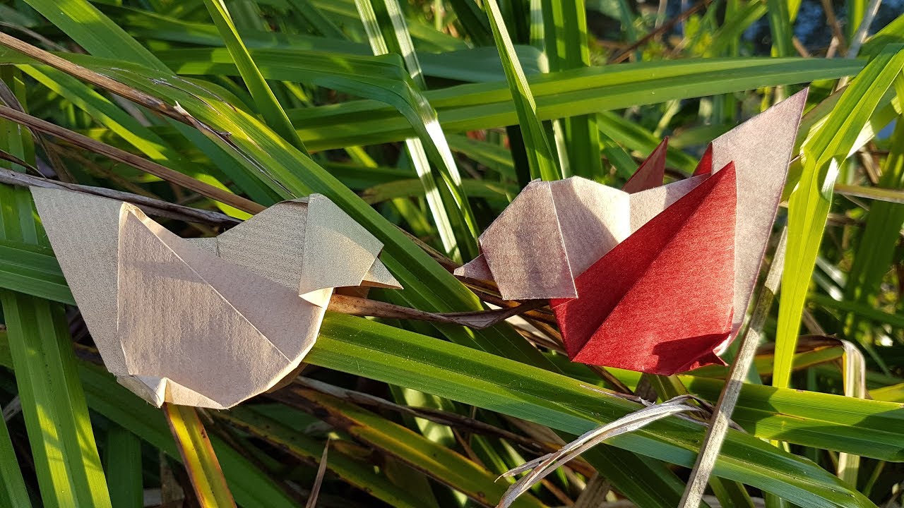 Wróbelek / Origami Sparrow by Barbara Furmanowicz