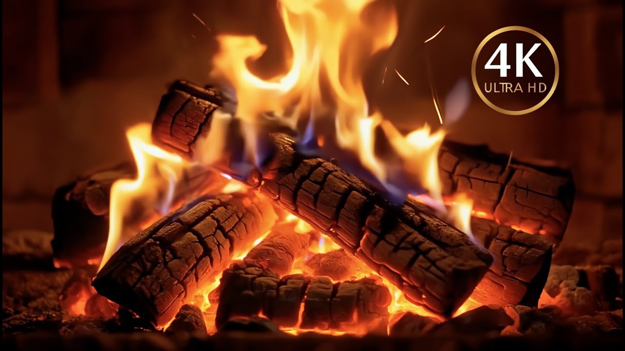TURN THIS ON & RELAX 4K UHD🔥 Hypnotic Fireplace - No Music
