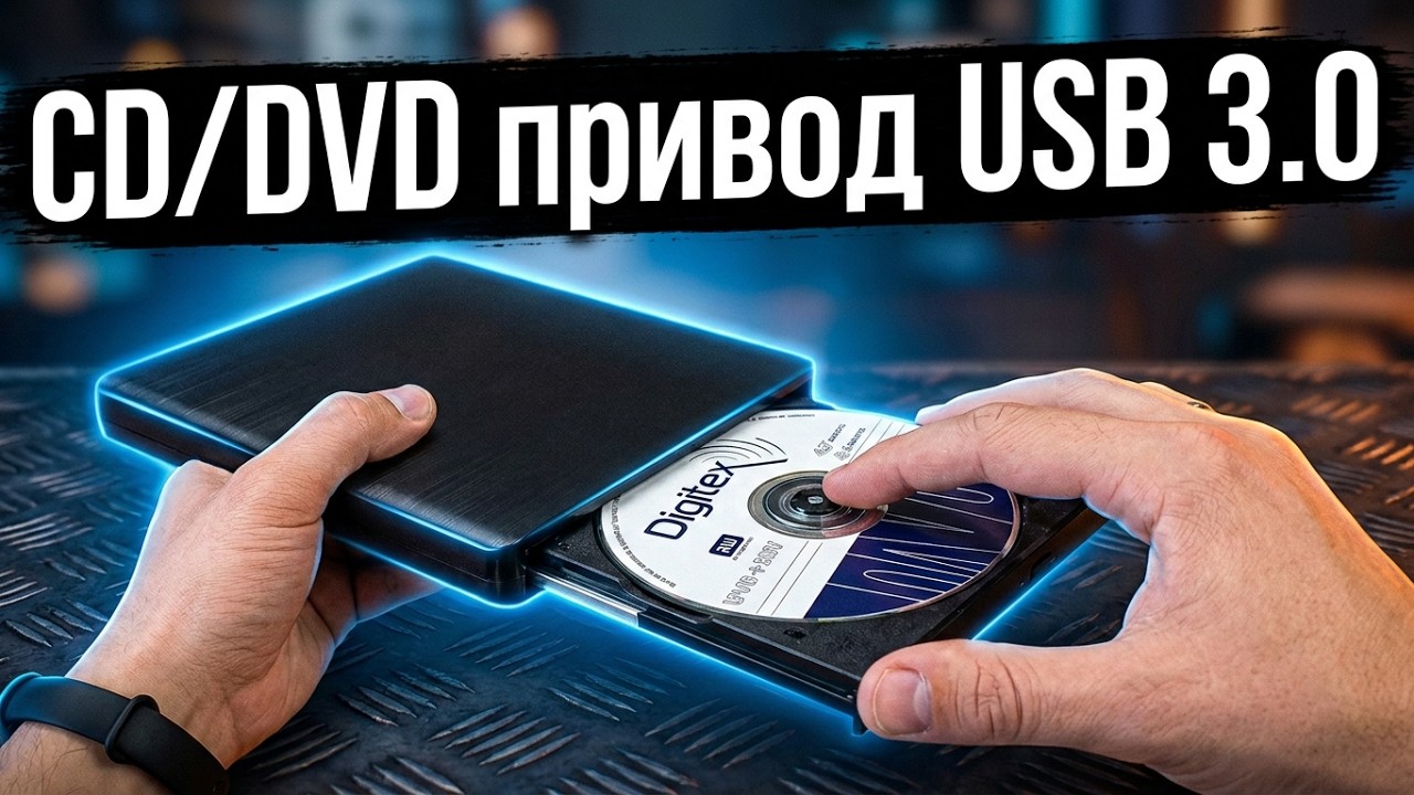 💽 ВНЕШНИЙ USB 3.0 ОПТИЧЕСКИЙ CD/DVD ПРИВОД ДЛЯ НОУТБУКА ИЗ КИТАЯ