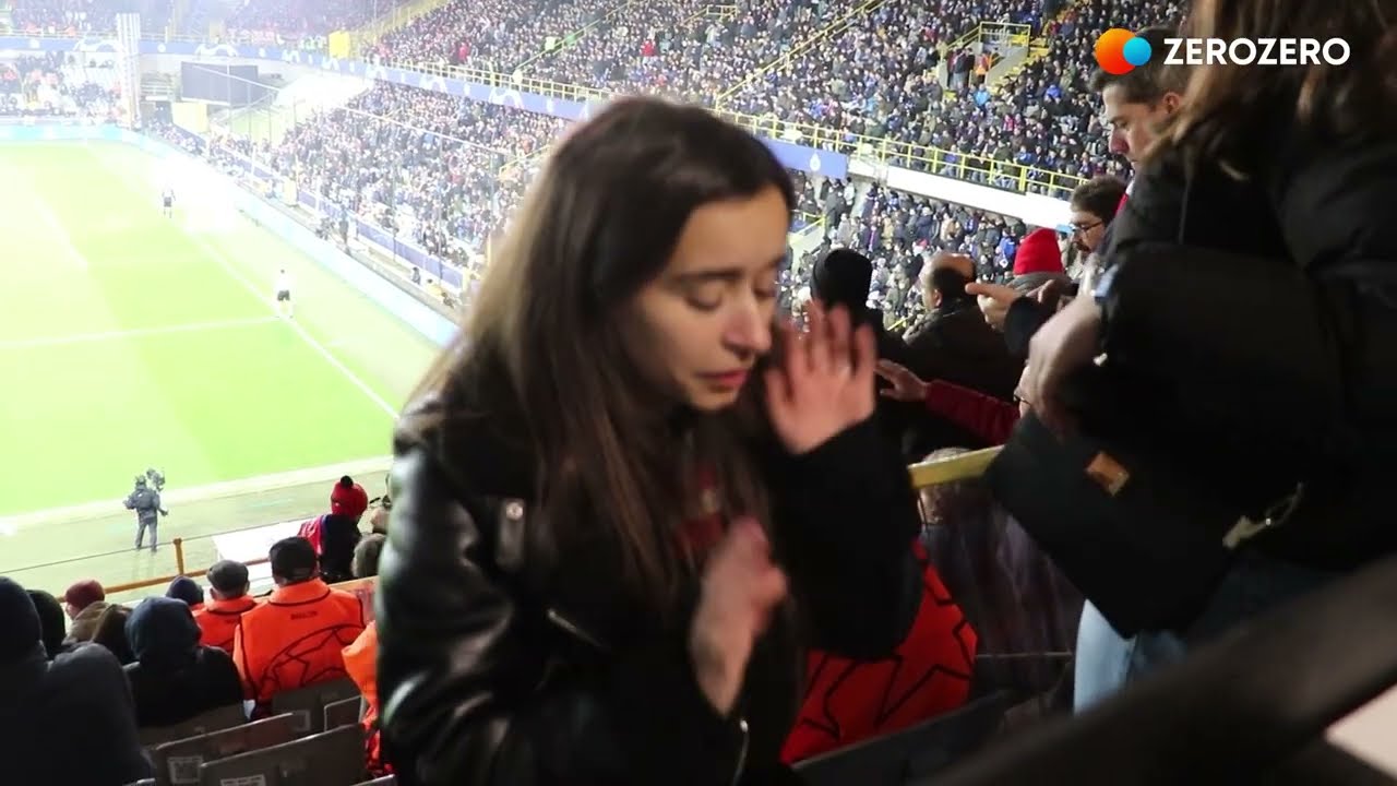 Penálti visto de costas e a festa do Benfica: o show dos adeptos em Bruges
