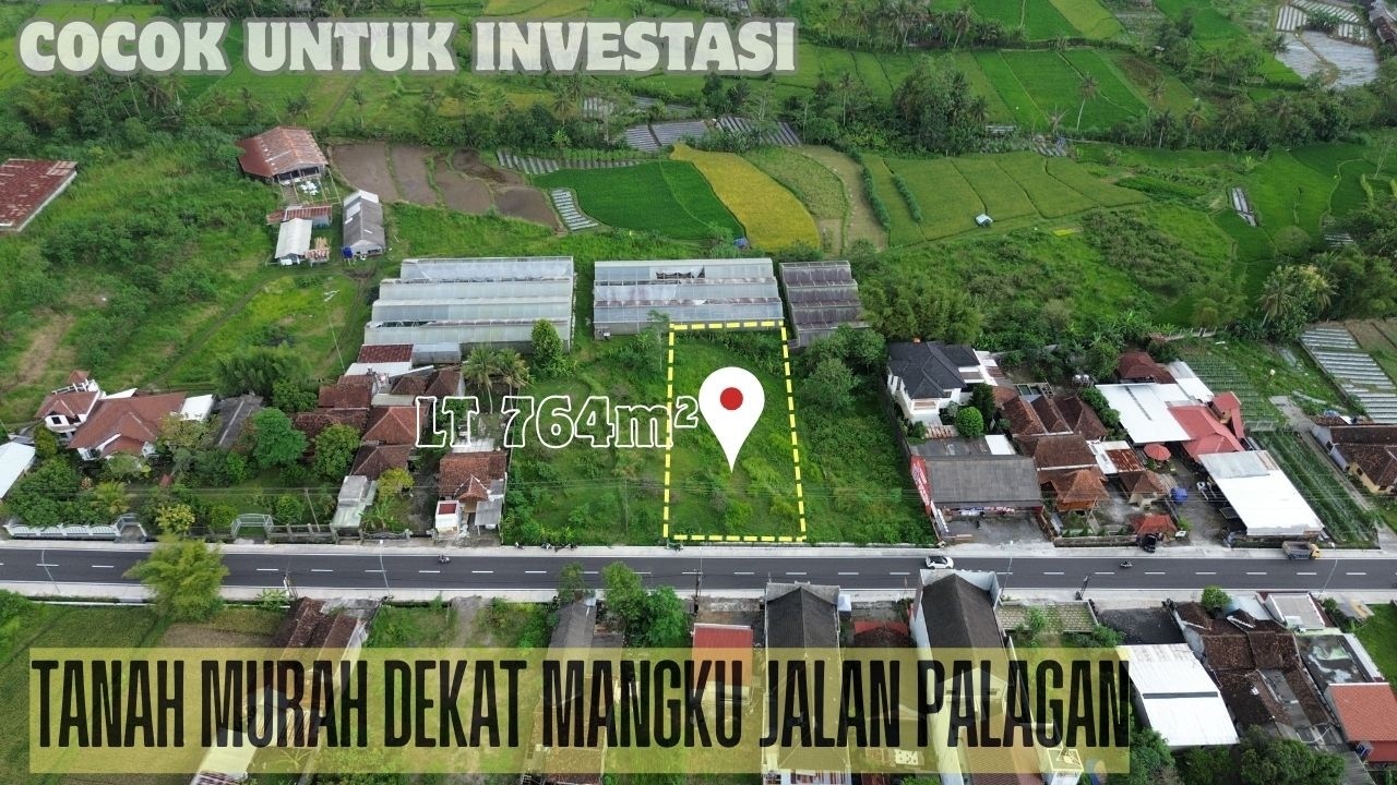 Dijual Tanah Murah SHM Sawah LT 764m² di Palagan Km 13 Sleman Jogja | Akses Jalan Utama | SB EPS602