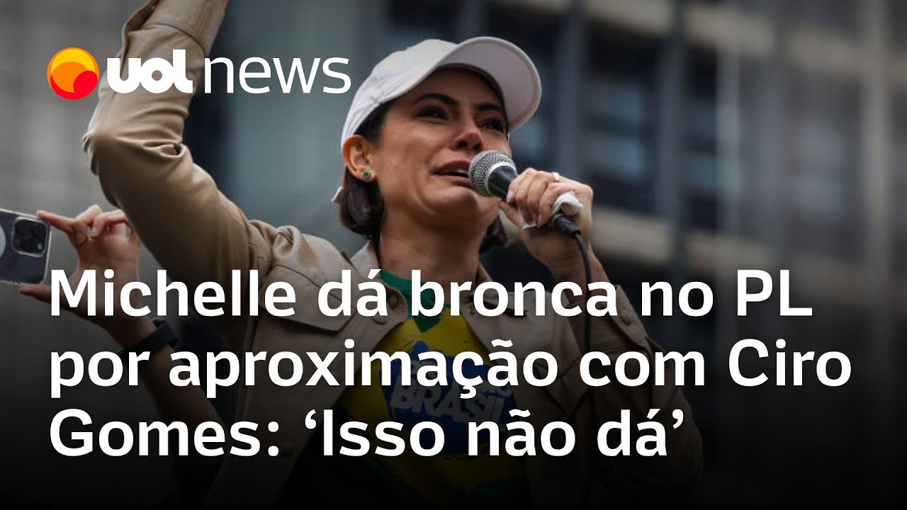 Michelle Bolsonaro d&aacute; bronca no PL por aproxima&ccedil;&atilde;o com Ciro Gomes, cr&iacute;tico de Jair: 'Isso n&atilde;o d&aacute;'