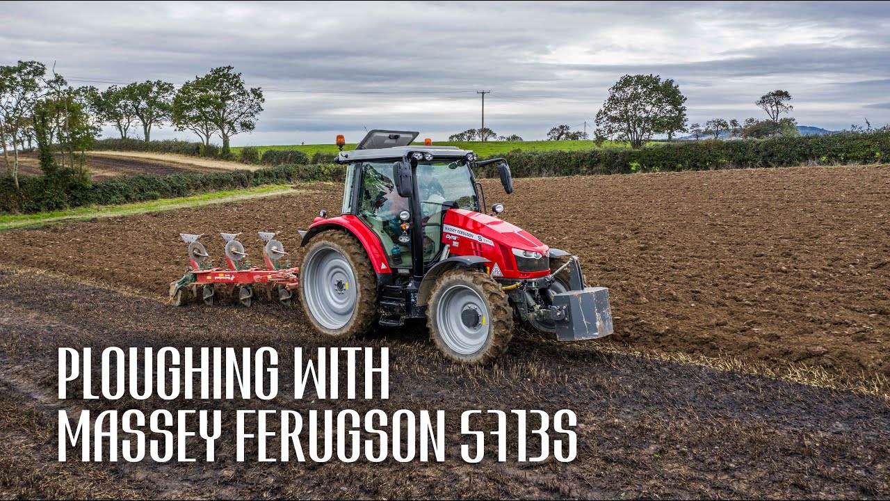 Ploughing with Massey Ferguson 5713s