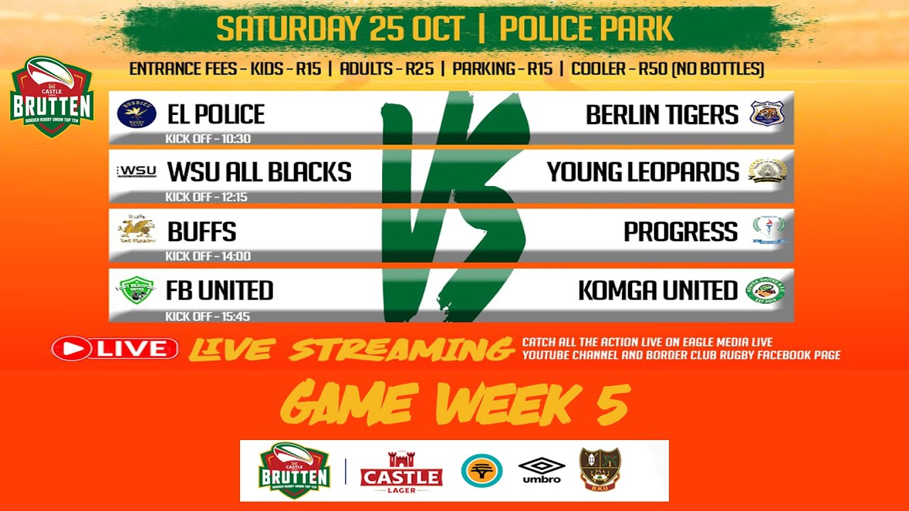 BRUTTEN CUP WEEK 5 SATURDAY 25 OCTOBER 2025