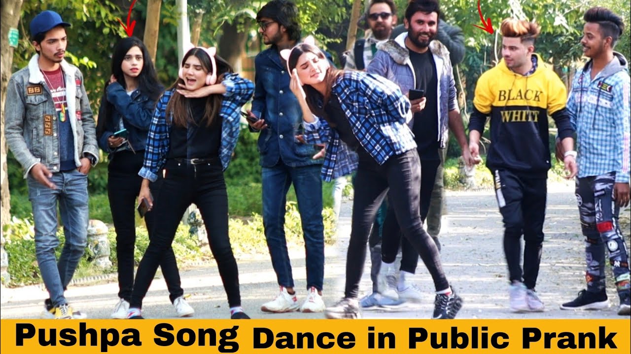 Pushpa srivalli Dance In Public 😂 Prank@crazycomedy9838