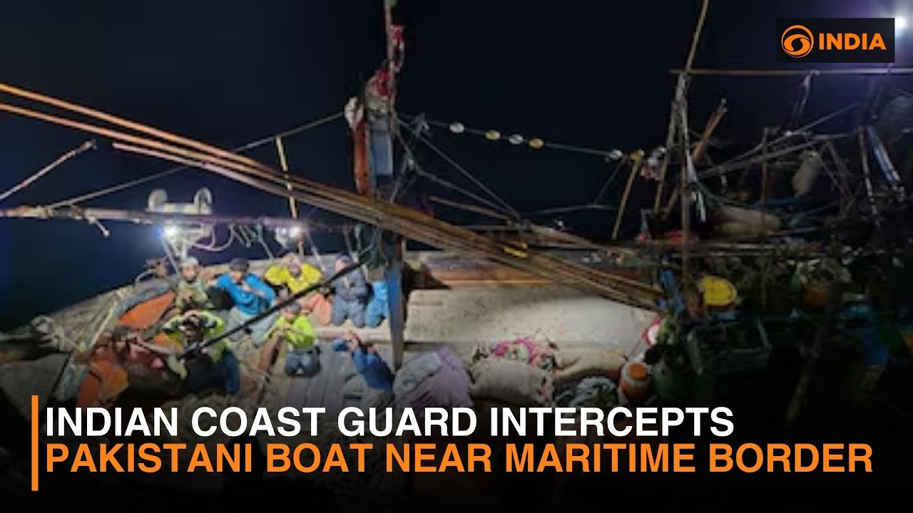 Indian Coast Guard Intercepts Pakistani Boat Near Maritime Border