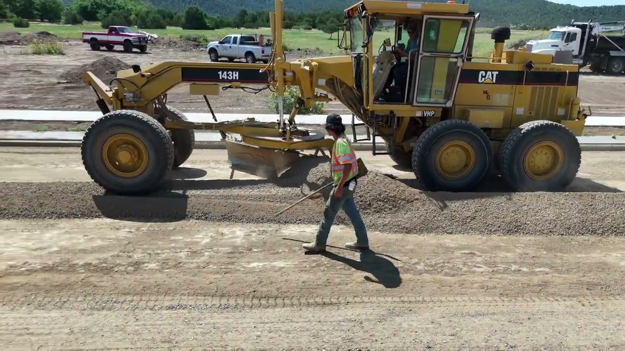 Baca Construction LLC, Progress Report 8/22/25 At Eagle Rock, Grading,  Cut In for New Asphalt Road.