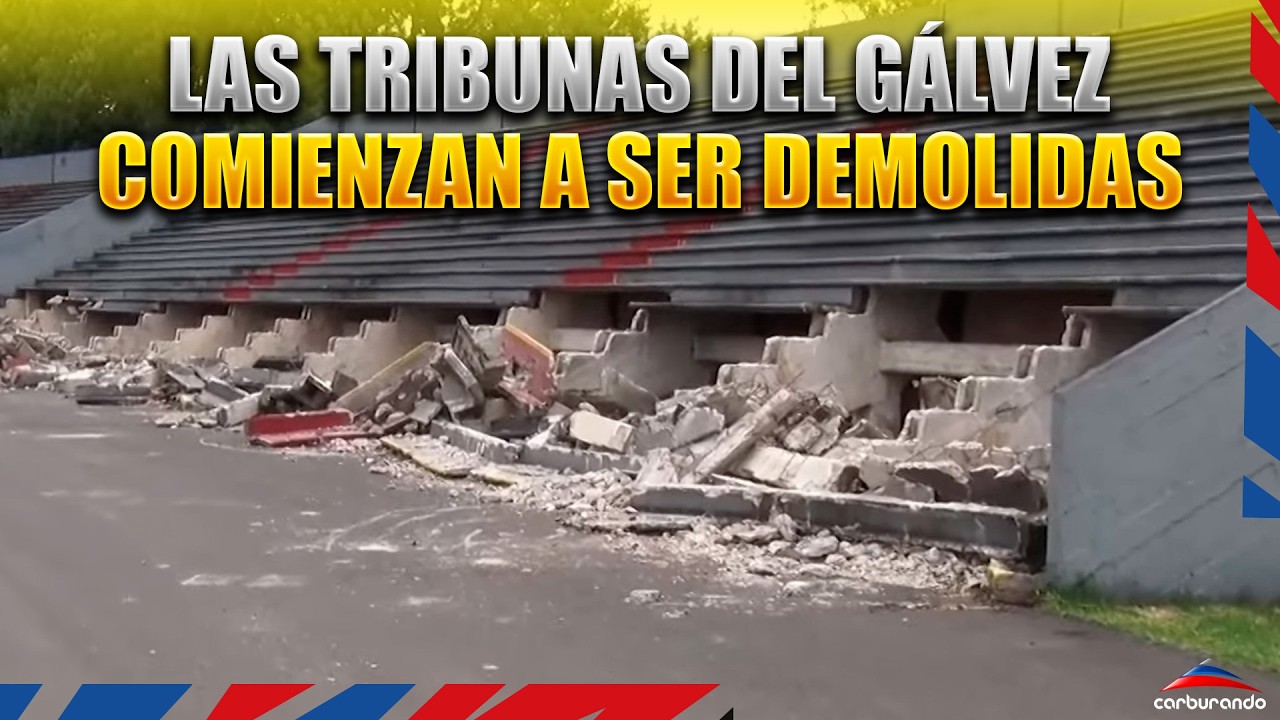 Material inédito: empezó la demolición en las tribunas del 