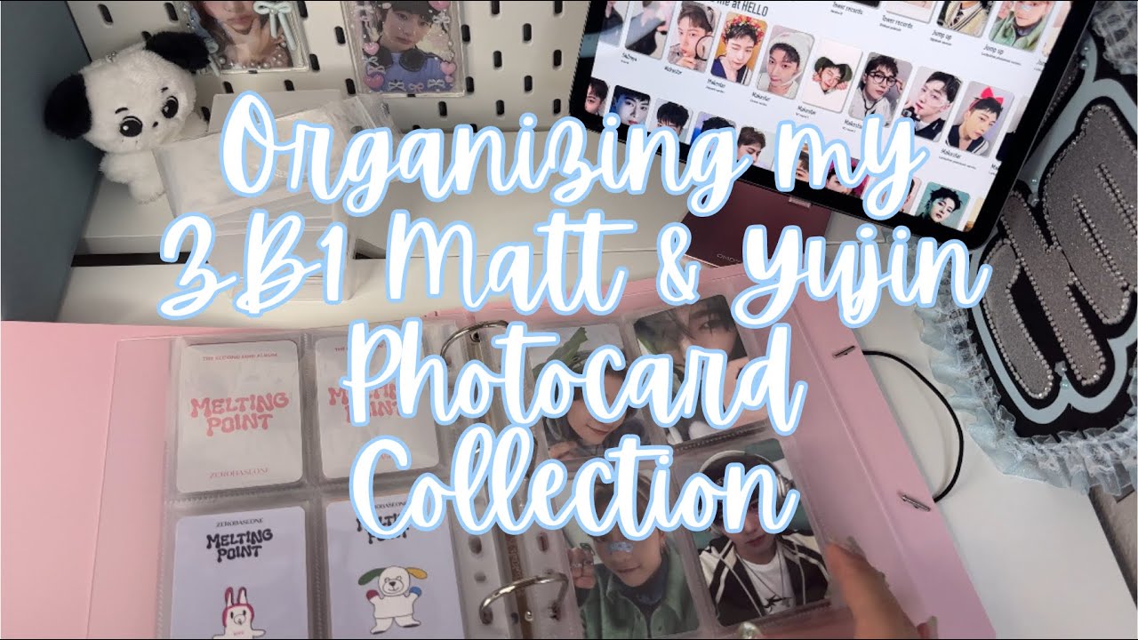 organizing my zb1 matthew & yujin photocard collection ♡ a5 binder set-up + sleeving