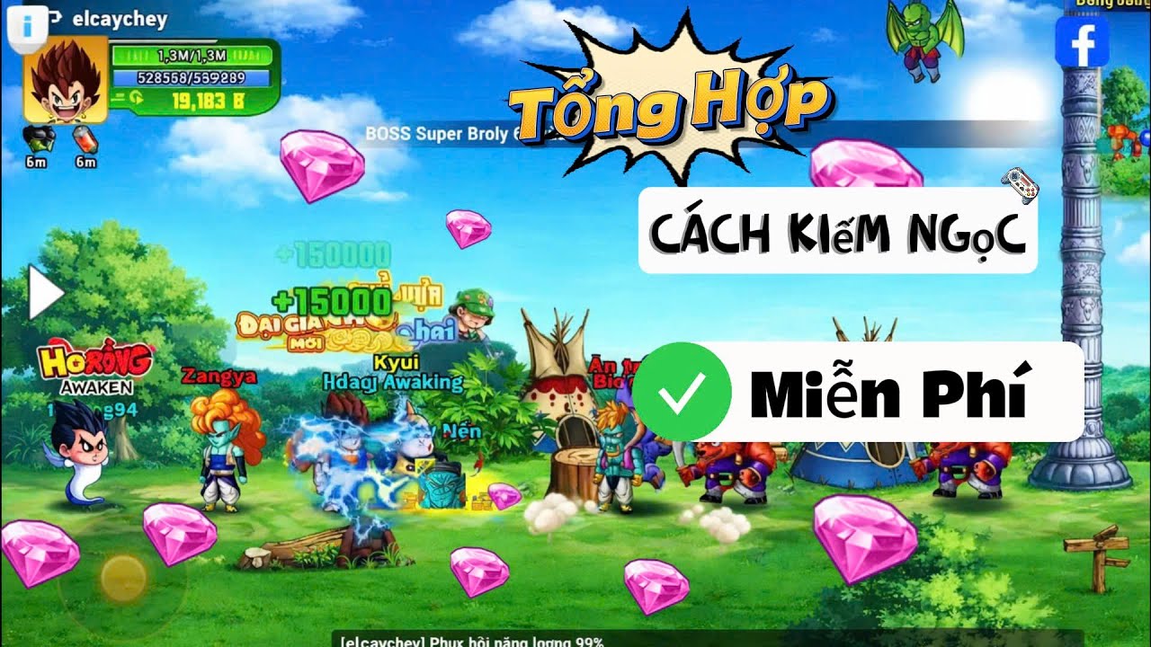 Ngọc Rồng Awken - Tổng Hợp Cách Kiếm Ngọc Hồng Free Siêu Ngon