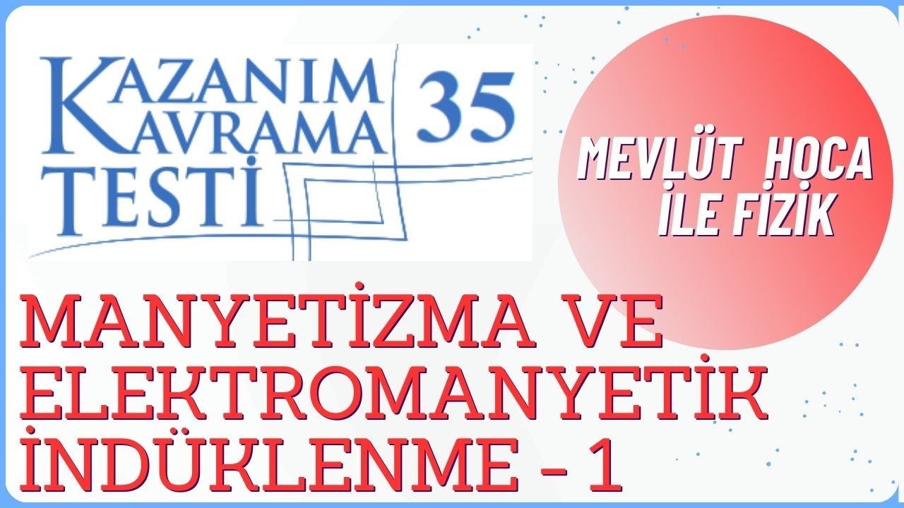 11.Sınıf Fizik | Kazanım Kavrama Testi 35 | Manyetizma ve Elektromanyetik İndüklenme 1