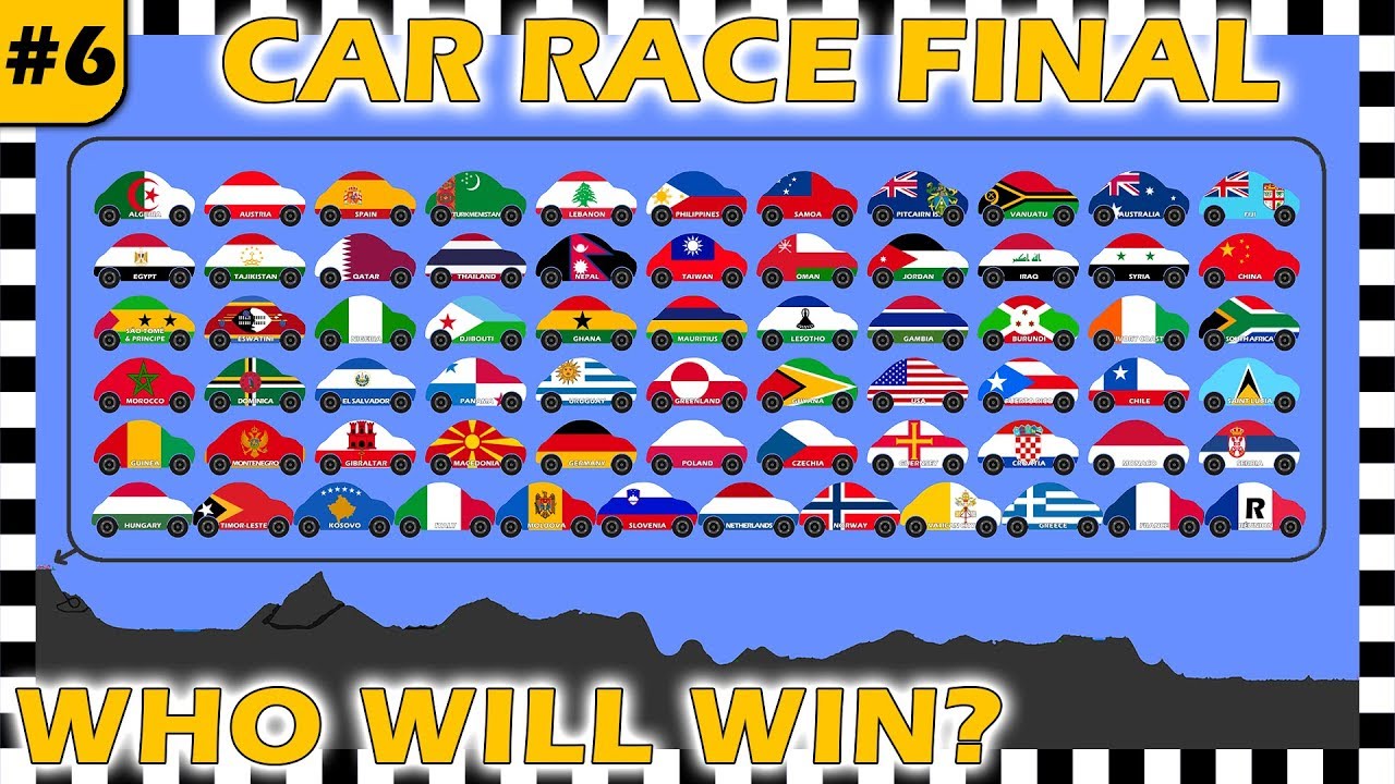Country Cars Race World Final 2018 Part 6 - Who Will Win? - Algodoo