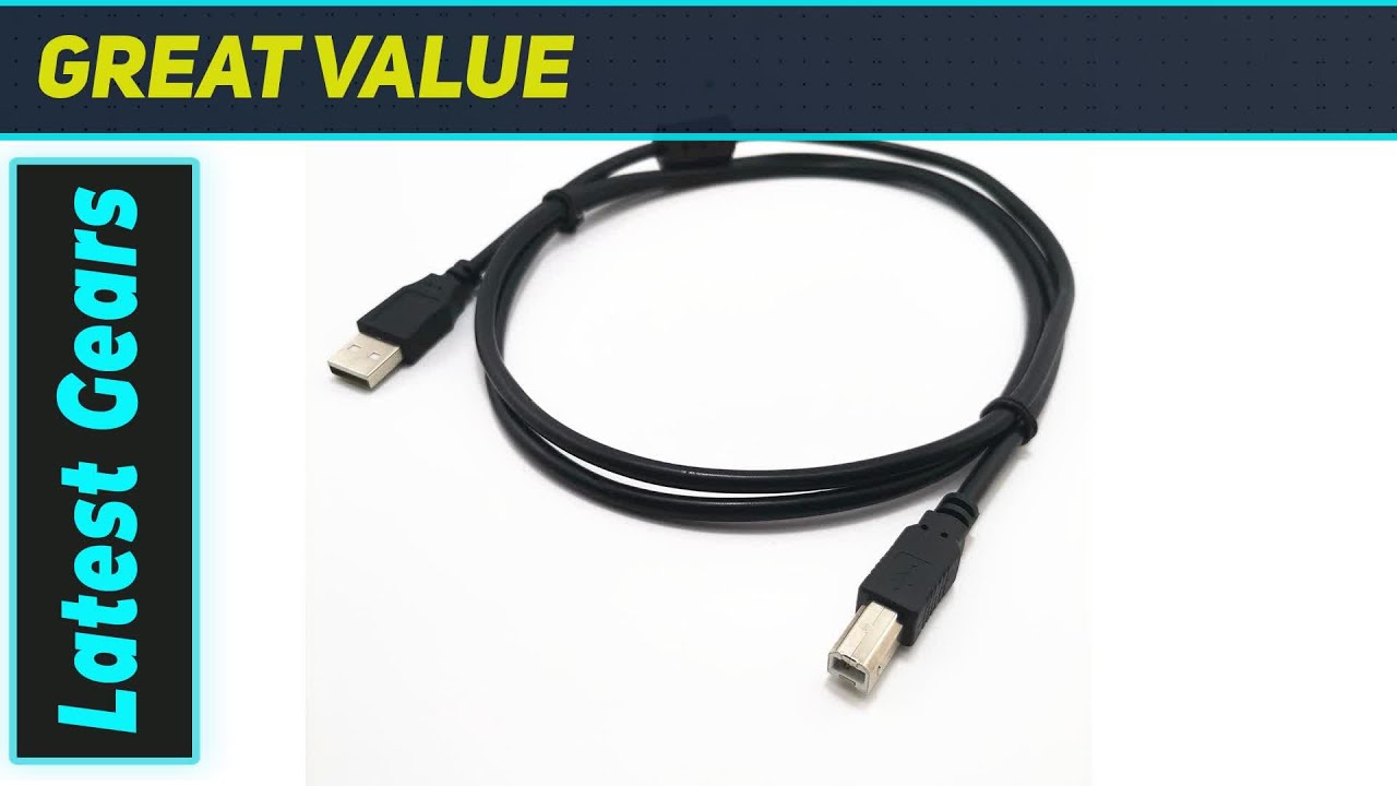 SkyeySnail 1.5m USB A to B Cable - Perfect for Printer & Midi!