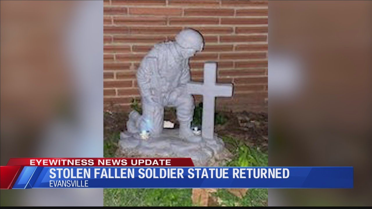 Stolen fallen soldier statue returned