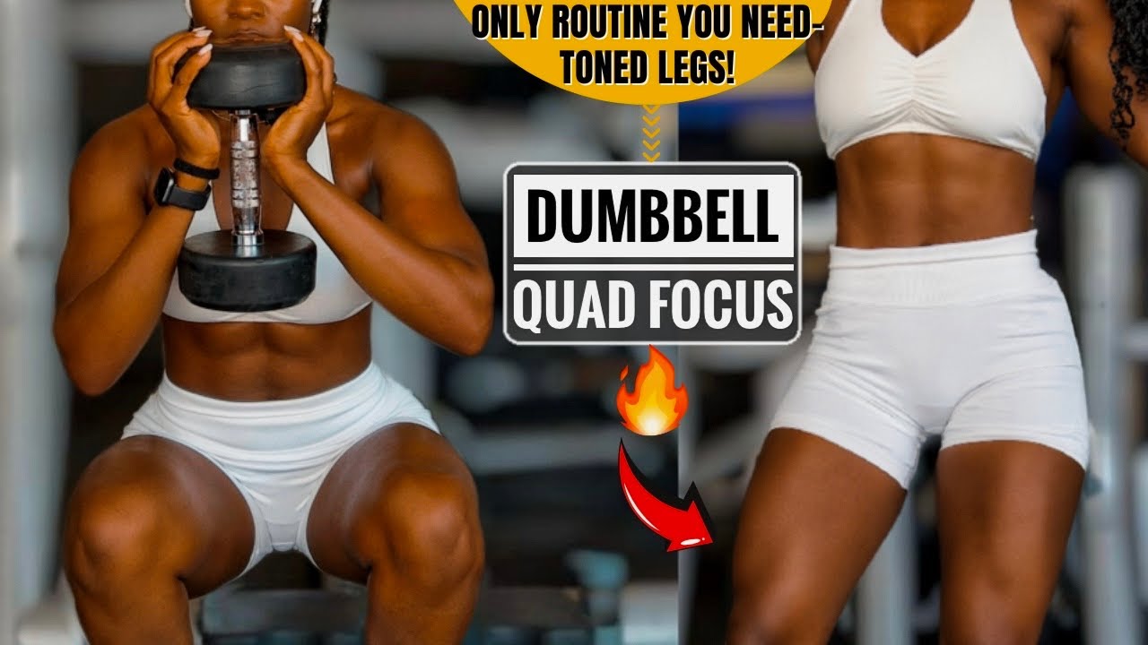 10 Min QUADS ONLY Dumbbell Leg Workout | Build Thicker Thighs | Tone Your Legs Faster