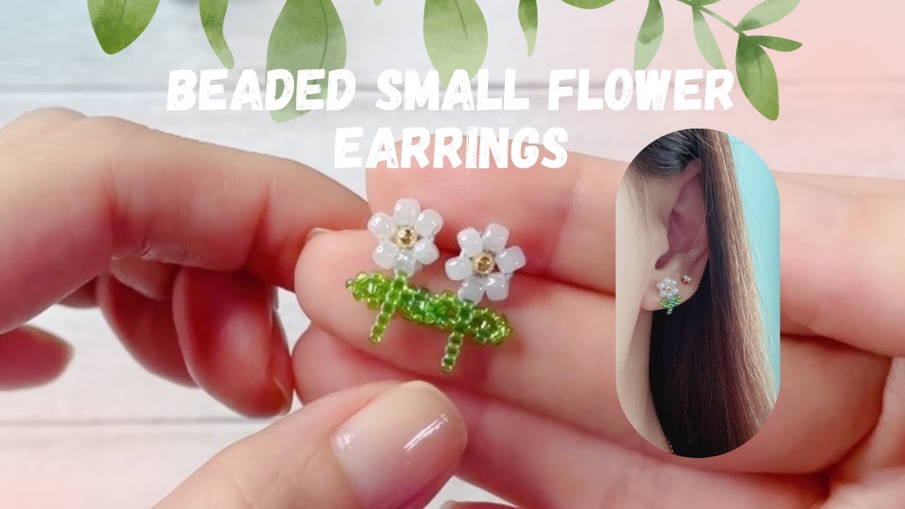 Beaded Daisy Earrings / How to make beaded flower earrings