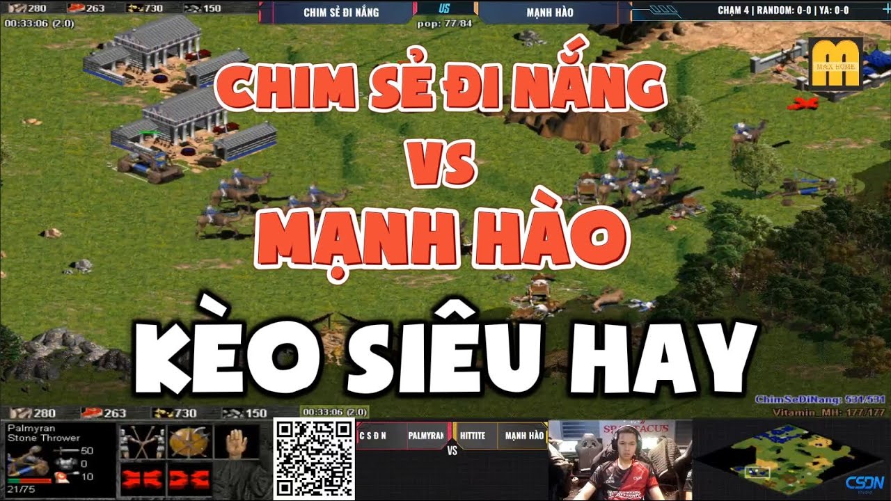 SOLO ĐẲNG CẤP | Chim Sẻ Đi Nắng vs Mạnh H&agrave;o | 2 THỂ LOẠI | 23/02/2025 #aoe #chimsedinang
