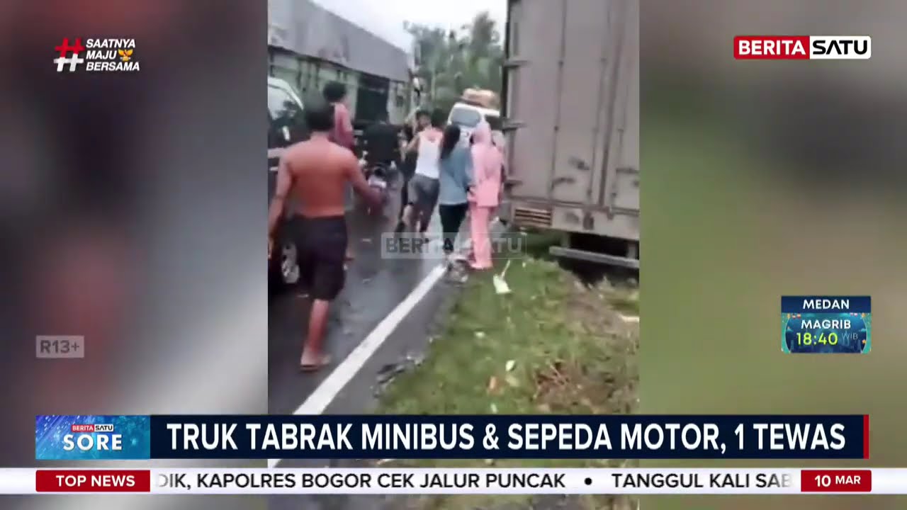 Truk Rem Blong Tabrak Minibus dan Motor di Lintas Sumatra, 1 Tewas #Beritasatu