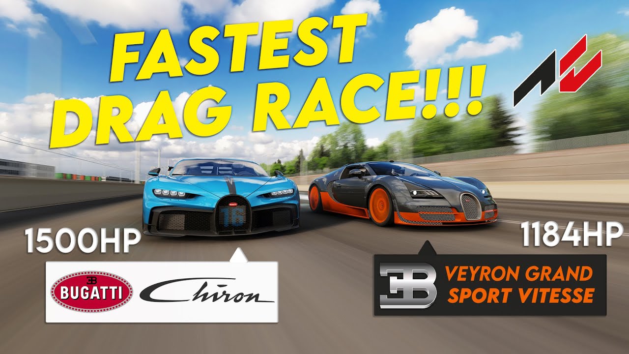 1500HP Bugatti CHIRON vs 1184HP Bugatti VEYRON Grand Sport Vitesse | DRAG RACE