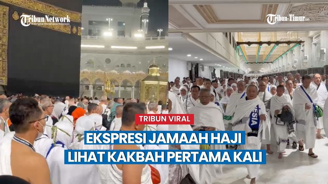 Momen Sakral Jamaah Haji Indonesia Pertama Kali Lihat Kakbah Baitullah di Masjidil Haram