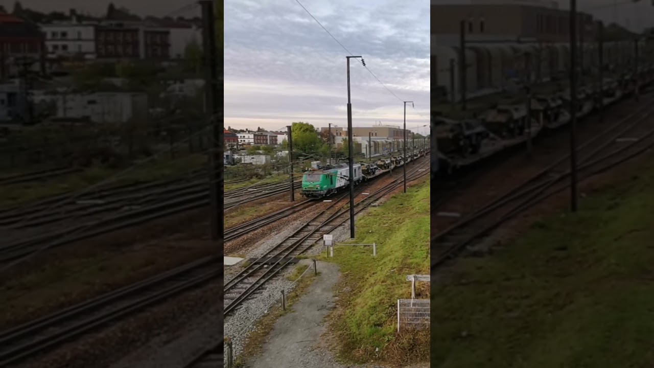 Train Militaire en BB27000 avec wagon porte - chars 🚂 #train #sncf #militaire #bb27000