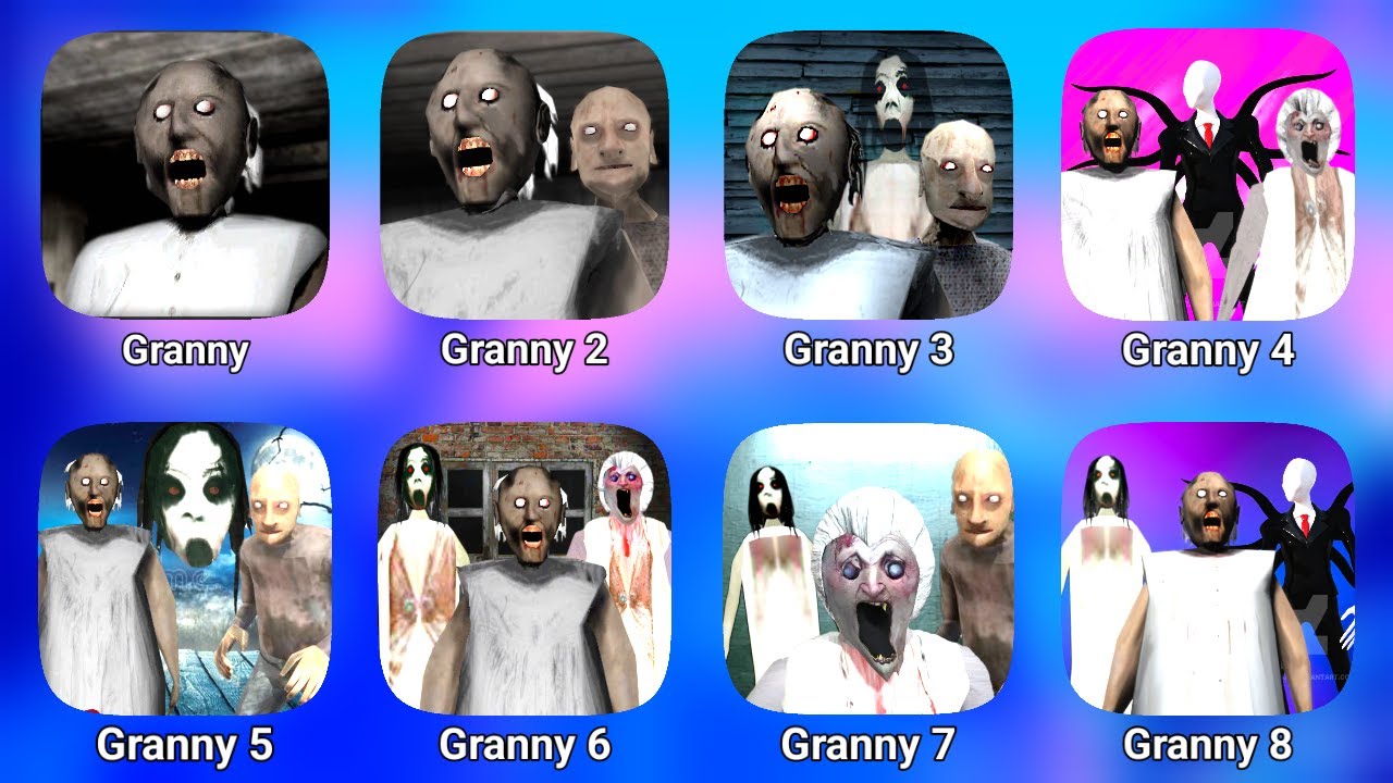 Granny 1, 2, 3, 4, 5, 6, 7 & 8 Gameplay || Granny 4 || Granny All Bosses Dvloper #mod