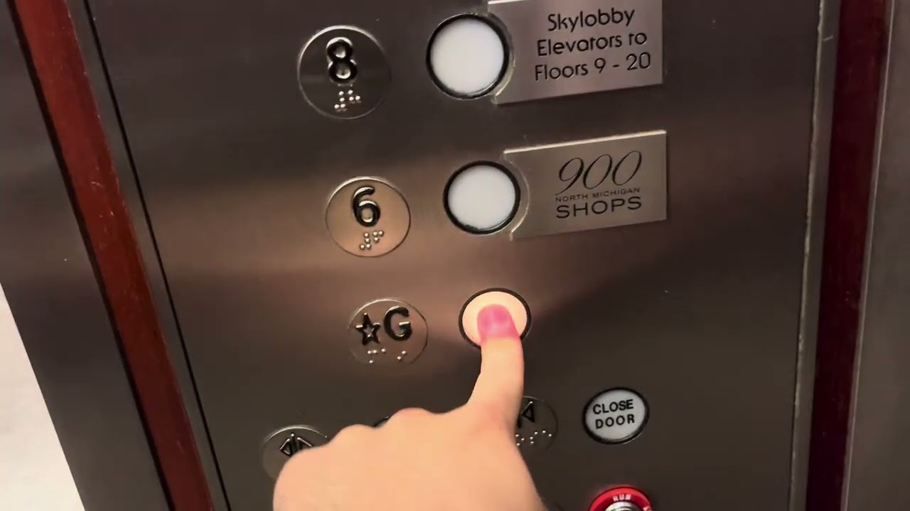 Fujitec traction elevator at 900 North Michigan Shops in Downtown Chicago, IL