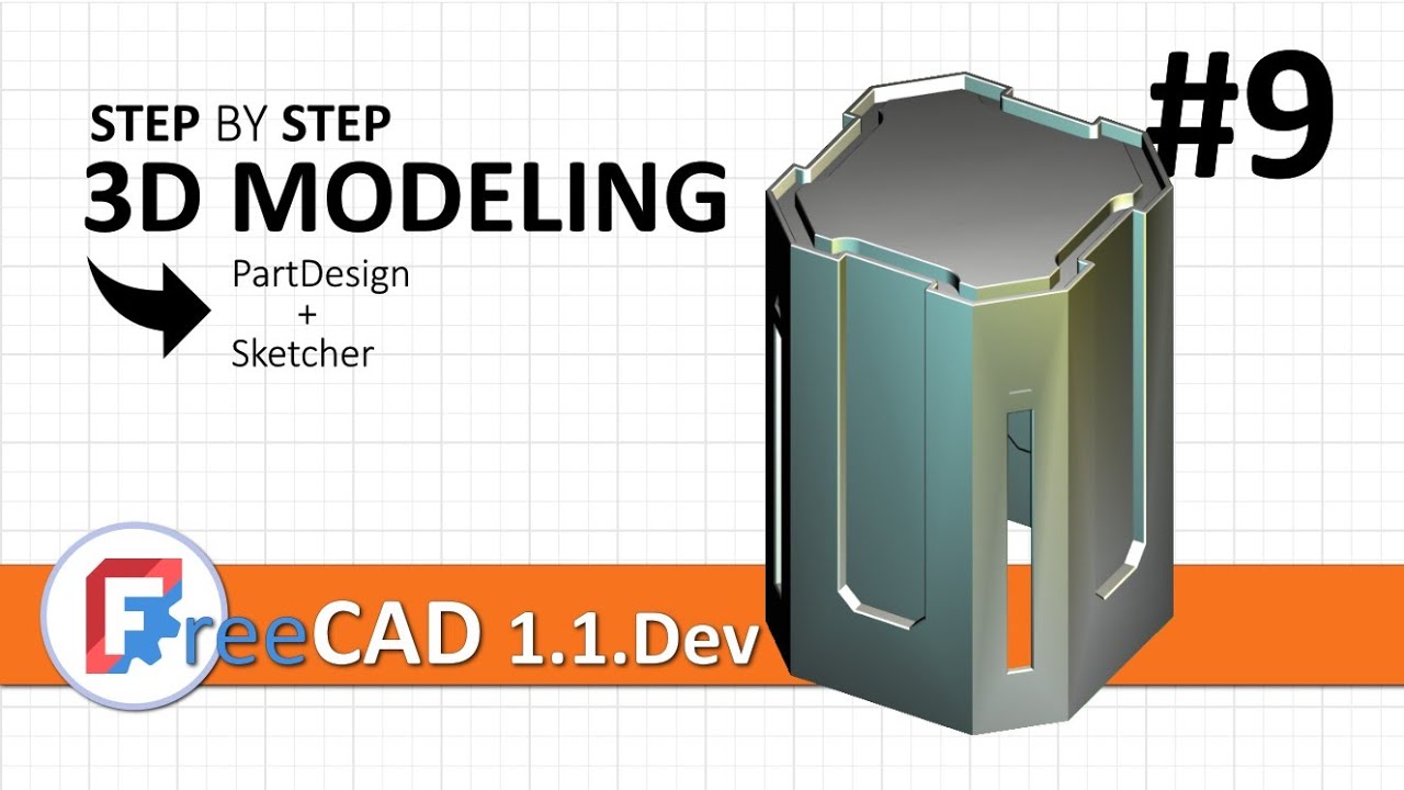 FreeCAD 1.1: 3D-моделирование, упражнение 9 | Зеркальное отображение, точная копия и смещение в S...