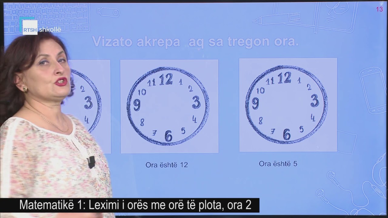 Matematikë 1 - Leximi i orës me orë të plota, ora 2