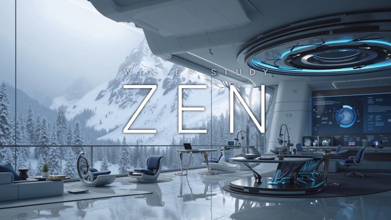 Winter Deep Focus ~ Futuristic Arctic Workspace Ambience for Study & Chill