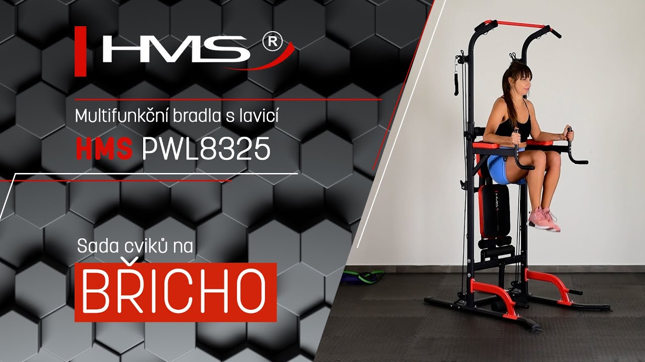 Multifunkční bradla s lavicí HMS PWL8325 - cviky na břicho