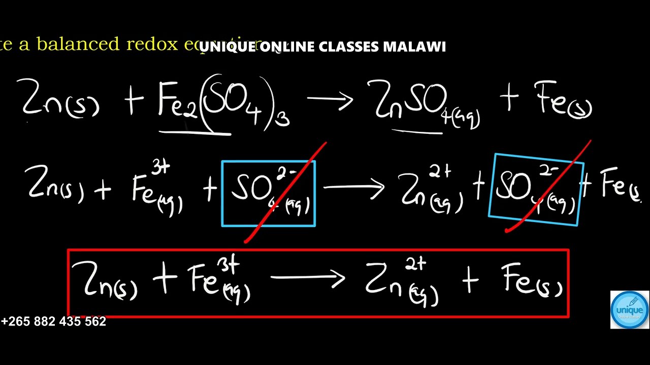 Form 4 Chemistry - REDOX reactions (how to balancing REDOX redox reactions - part 2)