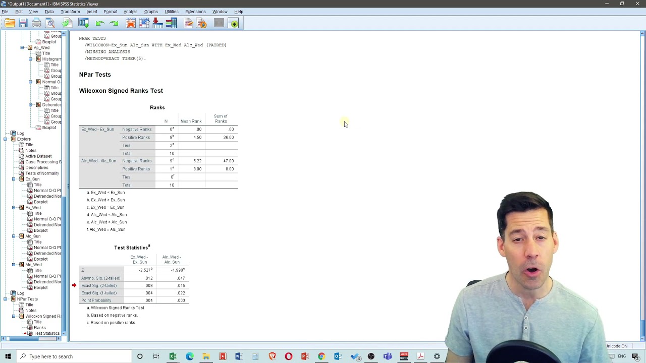 Stats Apps Tutorials: 25. Nonparametric analysis in SPSS