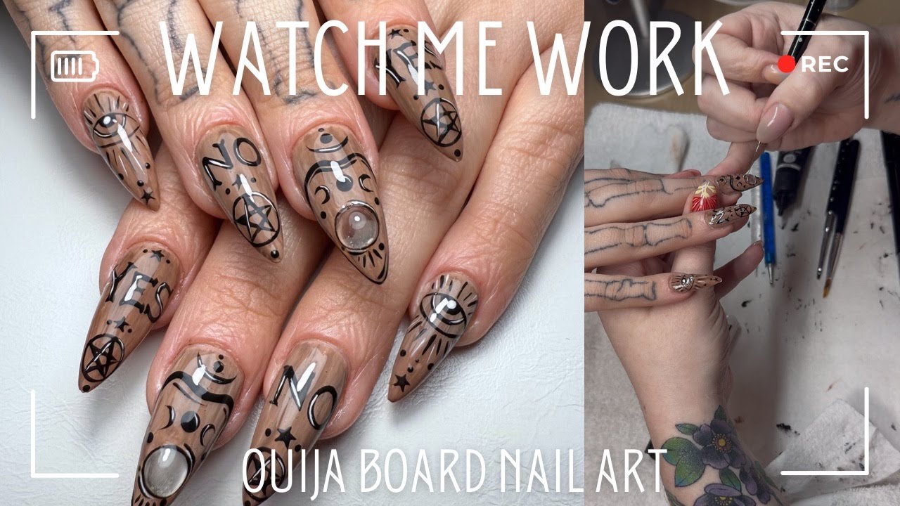 Ouija Board Gel Nail Art - Watch Me Work