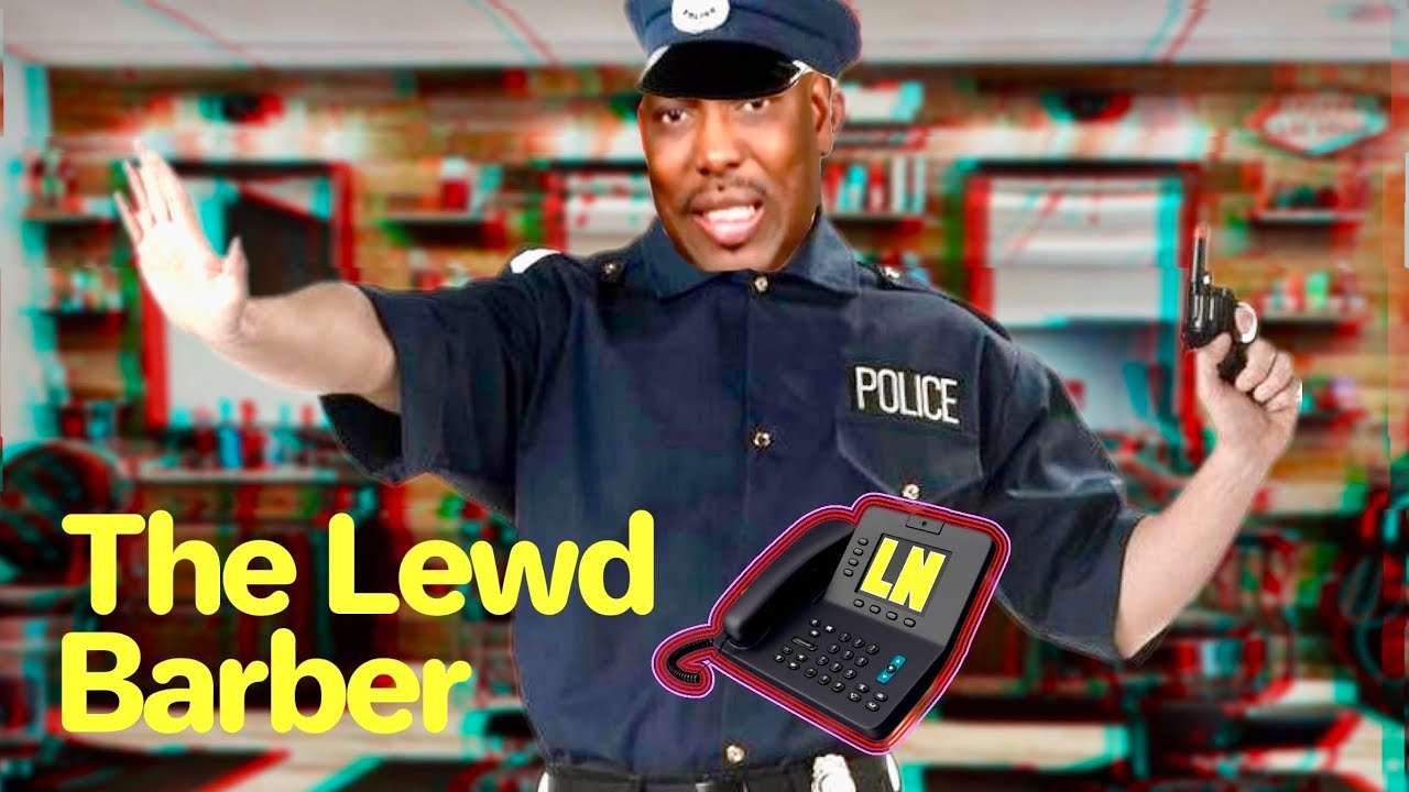 Officer Hart scolds a lascivious barbershop
