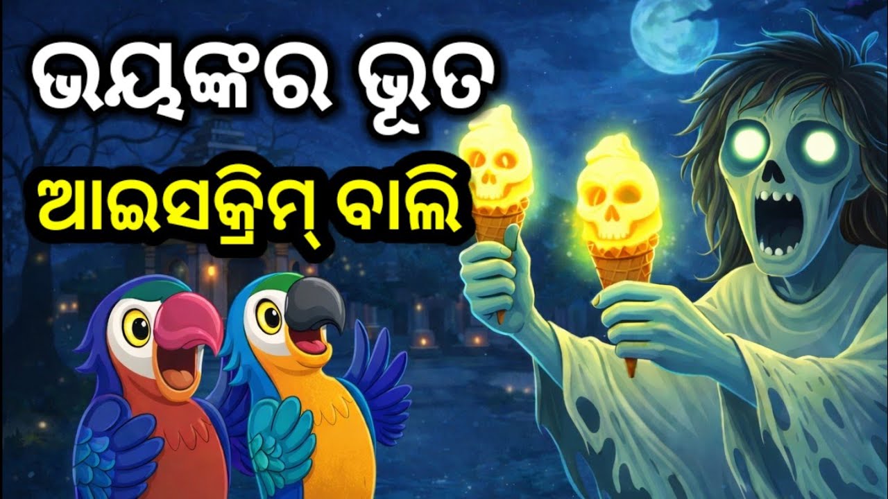 Saraswati Puja Re Bhuta Icecream Bali 😱🍦| Odia Horror Cartoon | Odia Chadhei Gapa